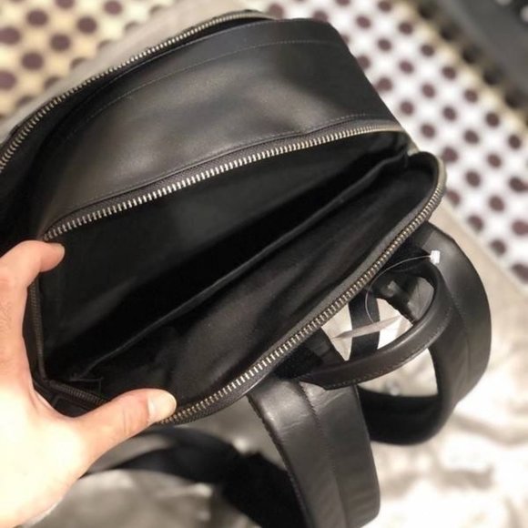 Coach 2736 West Charcoal Black Signature Coated Canvas Large Backpack Bookbag - Picture 4 of 5